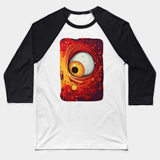 Funny Monster Face Baseball T-Shirt